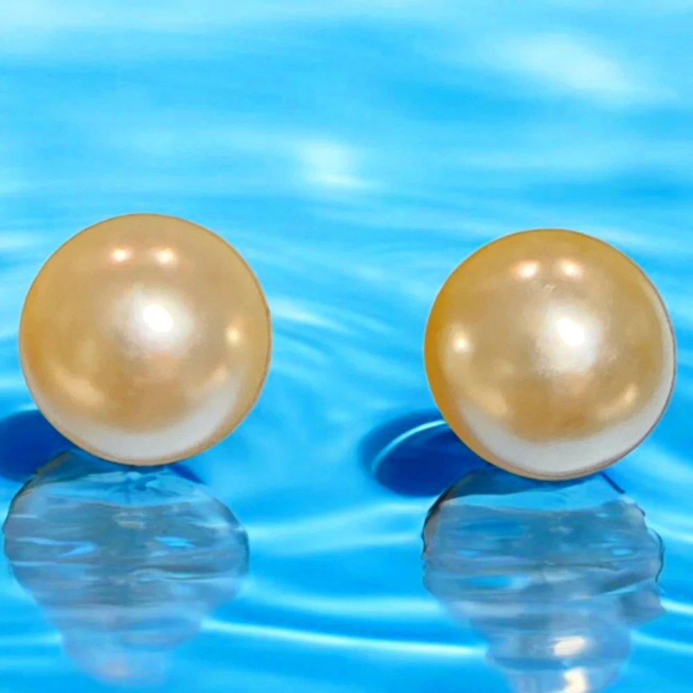 NWT Genyinw Freshwater Pearls 925 Sterling Silver Earrings Studs 4mm